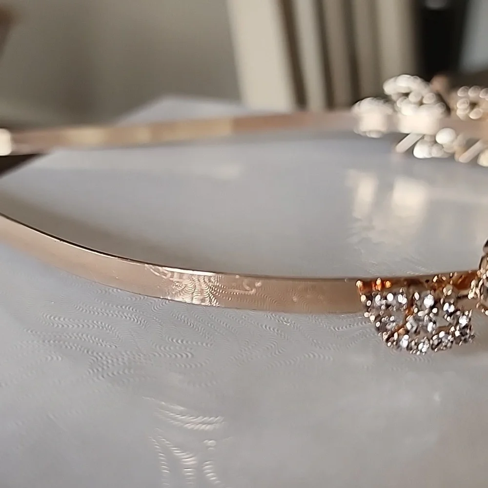 Occasion Rose Gold Headband With Crystals New With Tags